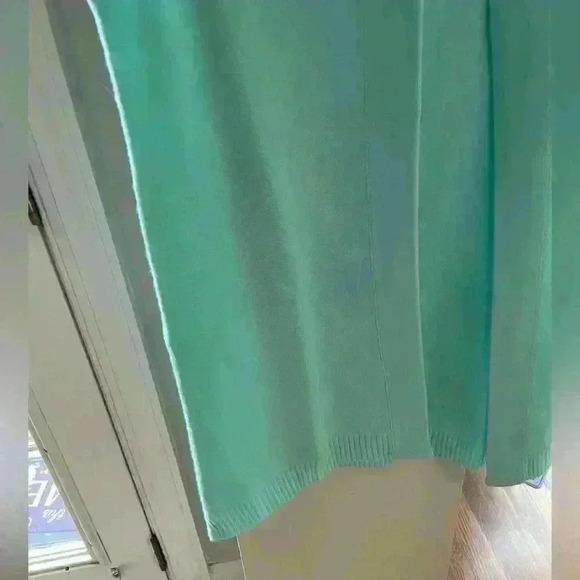 NWT Beautiful Light Mint Green Open Long Cardigan Sweater One Size - Picture 6 of 11